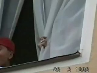 Michael Jacobshagen together with Michael Jackson at the Hotel Window.