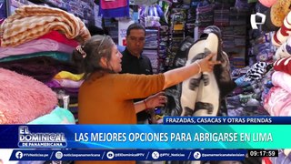 Chompas y frazadas tigre se venden como pan caliente en Gamarra ante el frío de Lima