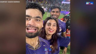 Rinku Singh Celebration with Team after KKR won the Final against SRH | IPL 2024 Final | VIDEO