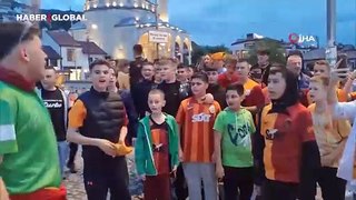 Galatasaray'ın şampiyonluğu sınırları aştı! Kosova'da büyük coşku