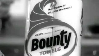 1960s Bounty paper towels TV commercial - muddy dog