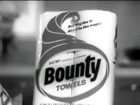 1960s Bounty paper towels TV commercial - muddy dog