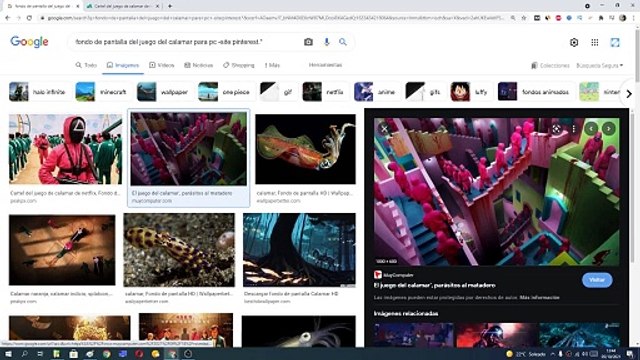 Como PONER una IMAGEN del JUEGO del CALAMAR como FONDO de ESCRITORIO en WINDOWS 11 y 10 FÁCIL