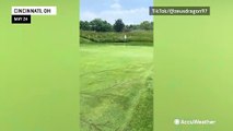 Lightning makes its mark on Ohio golf course, literally!