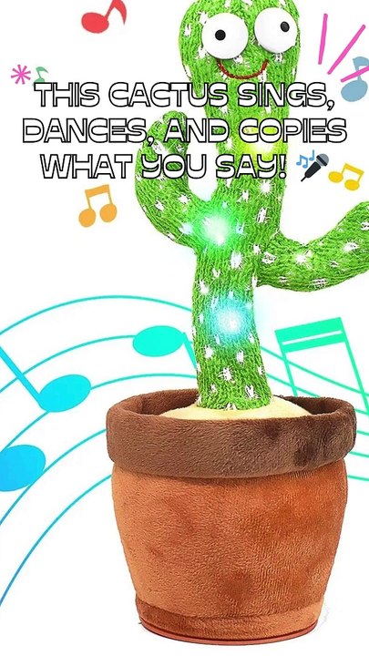 Introducing the new Dancing and Talking Copying Glowing Cactus Toy!