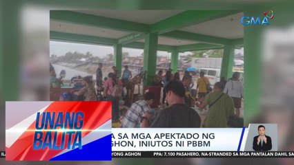 Tulong para sa mga apektado ng bagyong Aghon, iniutos ni PBBM | Unang Balita