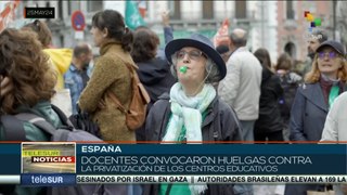 Docentes en España denuncian problemáticas educativas
