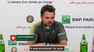 Wawrinka has 'a lot of emotions' after beating Murray at French Open
