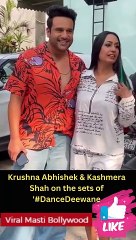 Krushna Abhishek & Kashmera Shah on the sets of Dance Deewane Viral Masti Bollywood