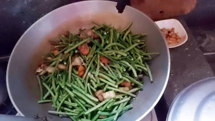 Adobong String Beans with Meat
