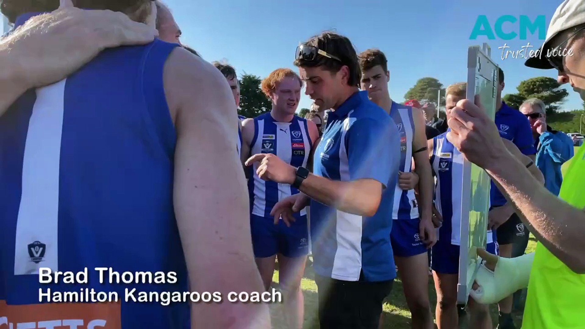 ⁣Football: Hamilton Kangaroos coach Brad Thomas, round seven 2024
