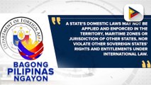 Bagong polisiya ng China Coast Guard, paglabag sa international law ayon sa DFA