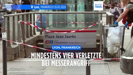 下载视频: Lyon: mindestens 4 Verletzte nach Messerangriff