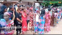 La dépouille de Bédié accueillie à Daoukro par des pleures