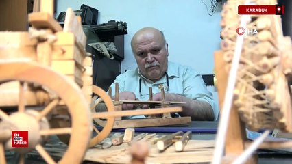 Karabük'te 40 yıllık kasap yaptığı oyuncakları dükkanında sergiliyor