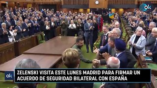 Zelenski visita este lunes Madrid para firmar un acuerdo de seguridad bilateral con España