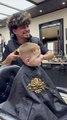 Little Boy's Giggles Take Over the Barber Shop