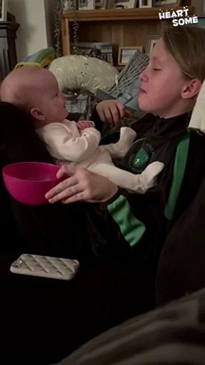 Big Sis Cries Happy Tears Over Baby Sis' Infectious Laughter