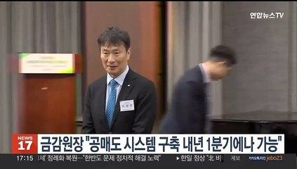 금감원장 "공매도 시스템 구축 내년 1분기에나 가능"