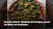 Receta natural: Ensalada de lentejas y pesto de limón con aceitunas