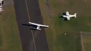 Plane loses power mid-flight above Sydney homes before skidding across airport tarmac