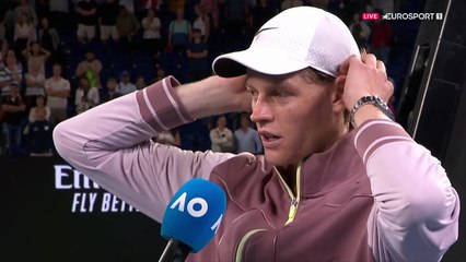 Sinner sur son retour dans le tie-break : "J’ai juste essayé de rester agressif"