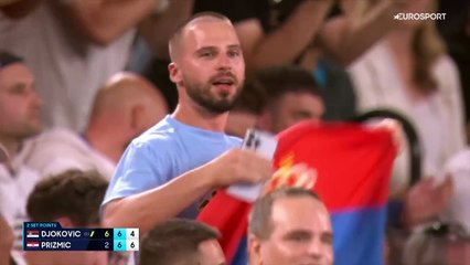 Surprise ! Djokovic perd un set face au jeune Prizmic : la fin de la 2e manche en vidéo