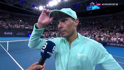 Nadal, satisfait : "J'ai très bien joué, avec une grande détermination"