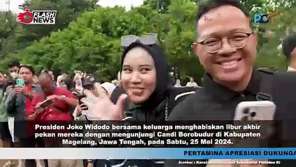 Presiden Jokowi Kunjungi Candi Borobudur Sambil Berakhir Pekan Bersama Keluarga