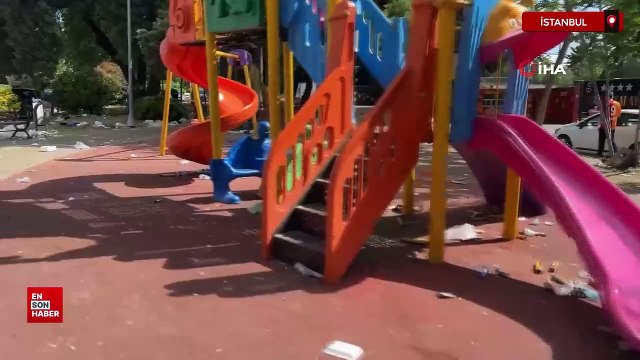 İstanbul'da şampiyonluk kutlamaları bitti, geriye çöp yığınları kaldı