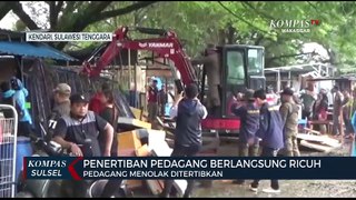 Penertiban Pedagang Berlangsung Ricuh di kawasan Tugu Religi