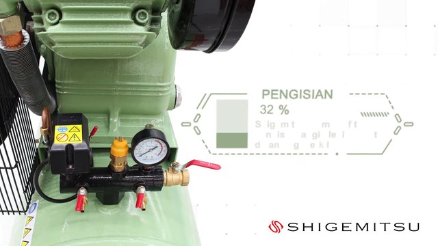 JUAL KOMPRESOR TANGGUH GARANSI LAMA - SHIGEMITSU HEAVY DUTY AIR COMPRESSOR