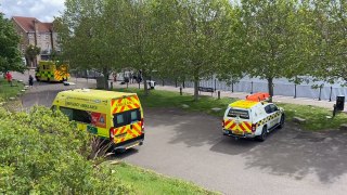 Police cordon off quayside path as ‘man falls in water’