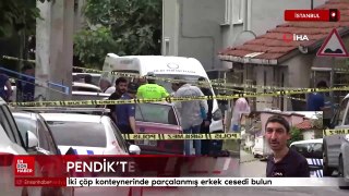 Pendik’te iki çöp konteynerinde parçalanmış erkek cesedi bulundu