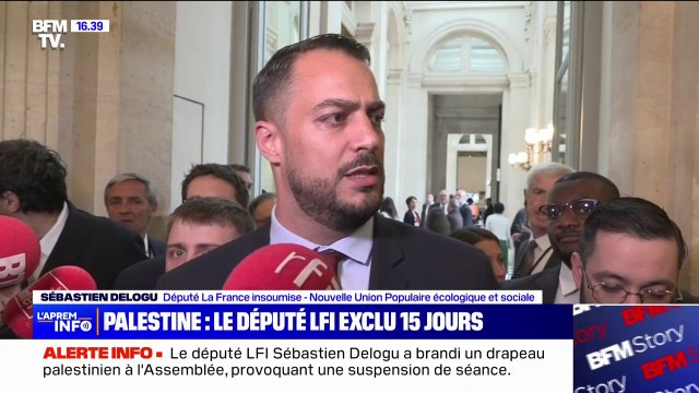 Il y a un génocide qui est en cours là-bas : les propos de Sébastien Delogu (LFI), après avoir brandi le drapeau palestinien à l'Assemblée nationale