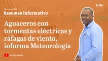 Se esperan aguaceros con tormentas eléctricas y ráfagas de viento