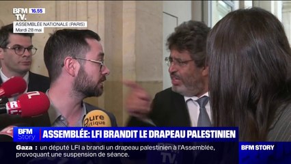 "Mais qu'est-ce que tu fais là toi ? Barre-toi d'ici !" : le vif échange entre David Guiraud (LFI) et Meyer Habib (LR)