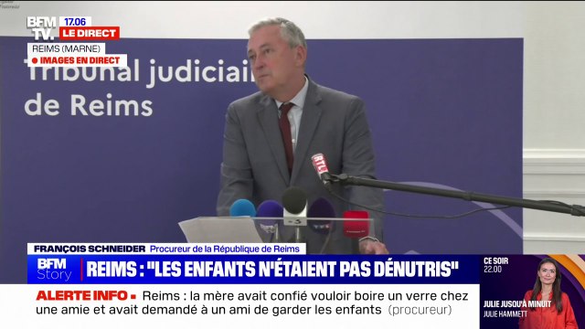 Enfants seuls à Reims: Il y avait déjà eu des signalements , affirme le procureur de la République de Reims, François Schneider