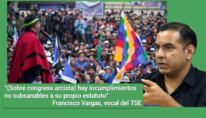 El vocal del TSE Francisco Vargas califica de "no subsanables a su propio estatuto” las observaciones al congreso del MAS