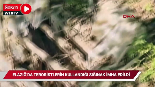 Elazığ’da teröristlerin kullandığı sığınak imha edildi