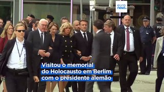 Macron homenageia vítimas do Holocausto e vai a Dresden no segundo dia da visita de Estado