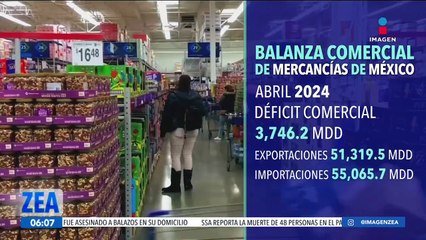 Se registró un deficit comercial de 3 mil 700 mdd en abril 2024: INEGI