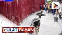 Ilang residente, inilikas nang magkabitak-bitak at gumuho ang bahagi ng isang kalsada sa Karuhatan, Valenzuela City