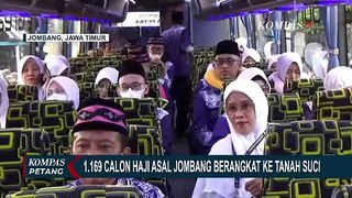 Tangis Haru Keluarga Warnai Keberangkatan Jemaah Calon Haji Asal Jombang