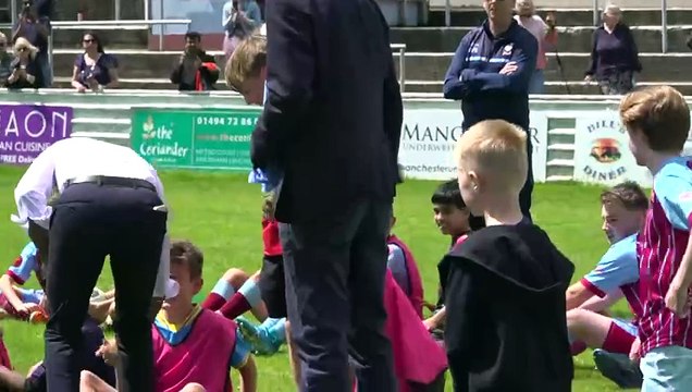 'Referee' Rishi Sunak meets young volunteers at Chesham FC