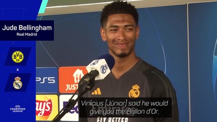 Bellingham labels Vinicius Jr 'best player in the world'