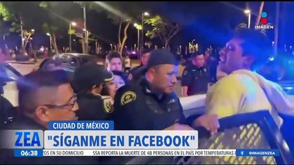 Detienen a pareja por estar bebiendo en las inmediaciones del Palacio de Bellas Artes