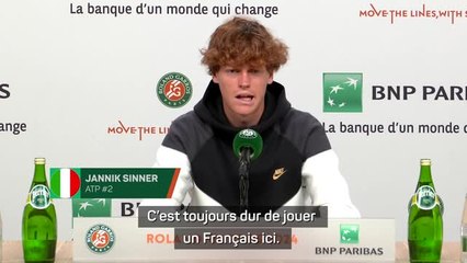Roland-Garros - Sinner : "Jouer mon meilleur tennis contre Gasquet"