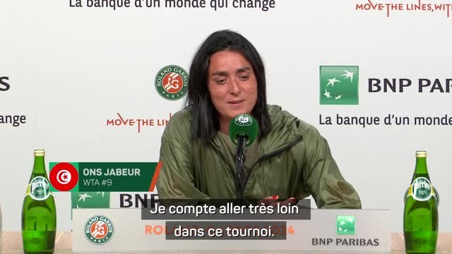 Roland-Garros - Jabeur : Je compte aller très loin