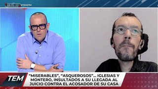 'Bulo' Echenique alucina: acusa a Bertrand Ndongo de agredir a una podemita en la entrada del juzgado donde declaraba Iglesias